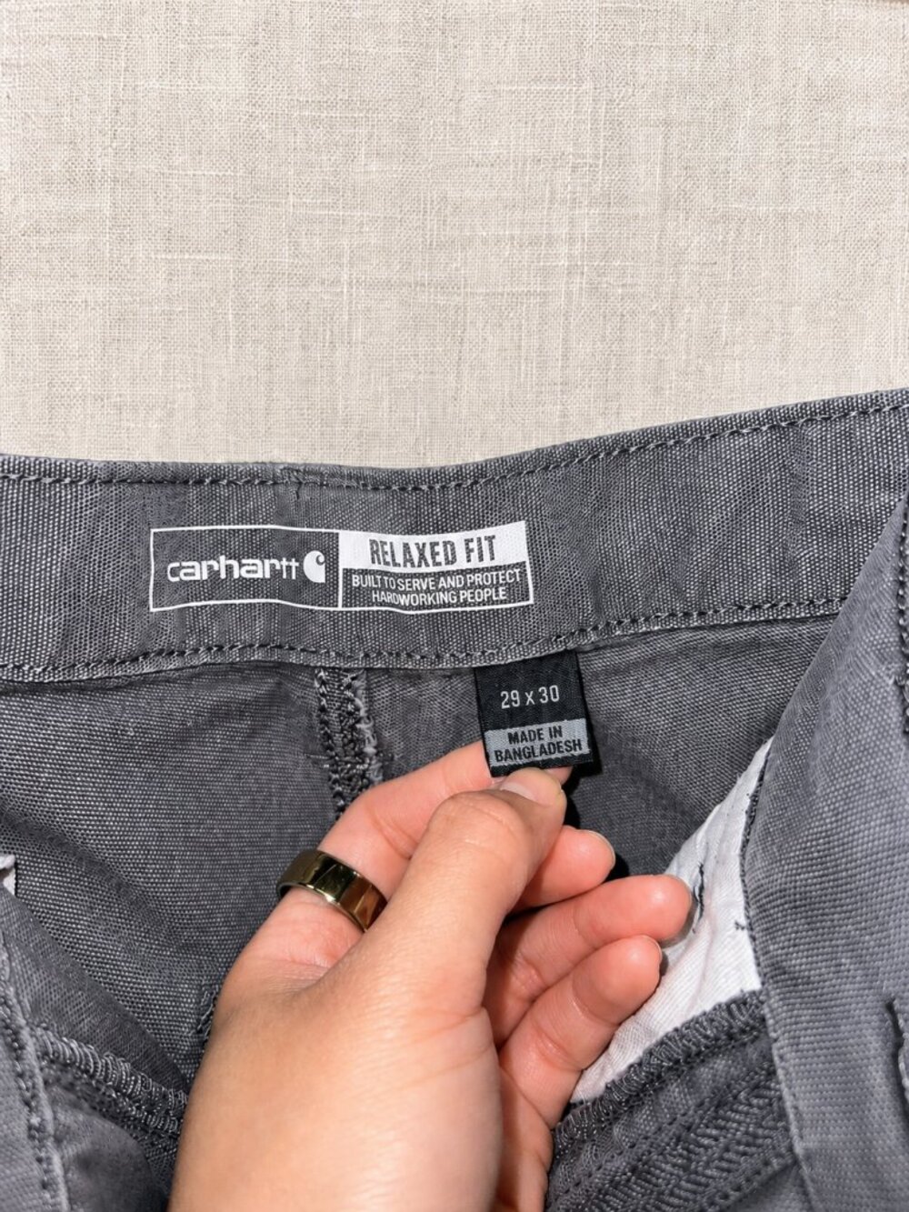 carhartt relaxed fit gray canvas utility work pants 29x30 - Picture 4 of 11